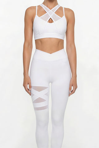 Cross Strap Fitness Top and Pants Set