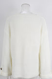 Chic Button-Sleeve Knit Sweater