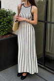 Knit Striped Maxi Dress