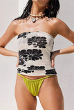 Strapless Floral Tube Top