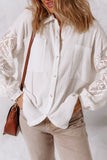 Lace Patchwork Long Sleeve Blouse
