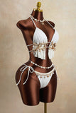 Chic Shell-Embellished Bikini Set