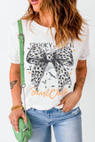 Graphic Bow Print Casual T-Shirt