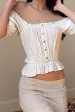 Off-Shoulder Ruffle Trim Camisole