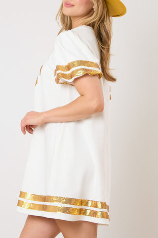 Sequin Football Casual Dress