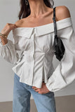 Off-Shoulder Peasant Blouse