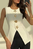 Statement Button Tank Top