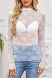 Elegant Long Sleeve Sheer Top