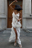Cascading Ruffle Casual Dress