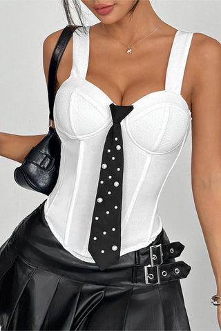 Strappy Tie-Accent Tank Top
