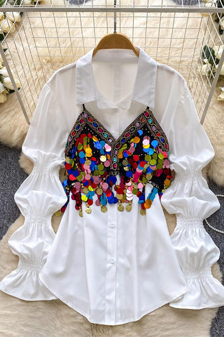 Sequin Embellished Blouse