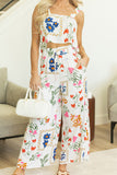 Floral Print Two-Piece Pants Set