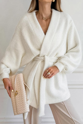 Belted Wrap Jacket with Relaxed Sleeves