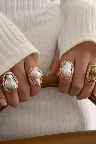 Elegant Pearl Statement Ring