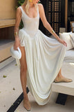 Sleeveless Gathered Waist Dress