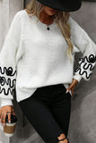 Stylish Floral Sleeve Sweater