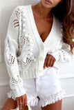 Button-Front Knit Cardigan