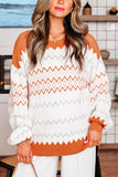 Geometric Pattern Knit Sweater