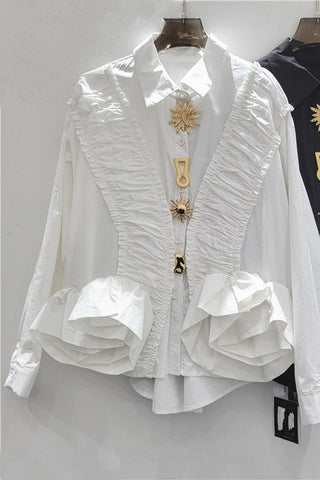 Ruffled Embellished Blouse