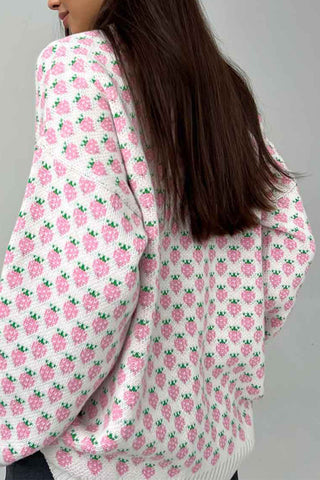 Patterned Crew Neck Sweater