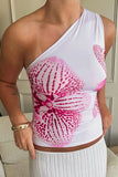 Asymmetrical Floral Print Camisole