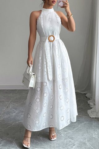 Sleeveless Eyelet Dress
