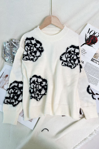 Patterned Crewneck Sweater