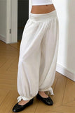 Drawstring Hem Casual Pants