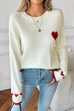 Heart Detail Knit Sweater