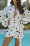 Polka Dot Wrap Skirt Set