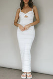 Knit Midi Dress with Cutout Detail