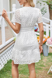 Eyelet Trimmed Casual Dress