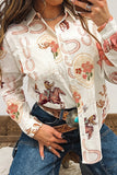 Western Print Button-Down Shirt