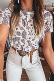 Paisley Print Crewneck T-Shirt