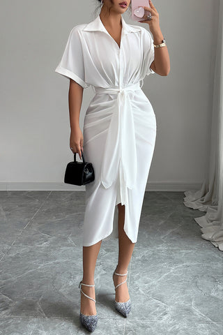 Tie-Waist Shirt Dress