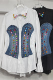 Embellished Corset Detail Blouse