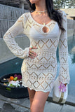 Crochet Keyhole Open-Knit Dress