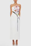 Floral Appliqué Vacation Dress