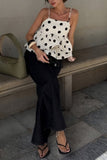 Polka Dot Peplum Camisole