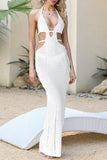 Halter Cutout Maxi Sundress