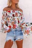 Off-Shoulder Floral Blouse