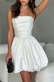 Strapless Bubble Skirt Dress