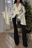 Ruffled Bell Sleeve Blouse