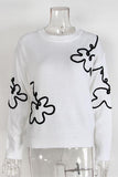Floral Pattern Pullover Sweater