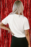Balloon Dog Print Crew Neck T Shirt