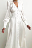 Elegant Buttoned Midi Dress