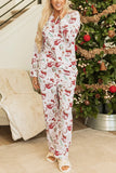 Christmas Pattern Long Sleeve & Pant Pajama Sets
