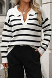 Classic Striped V-Neck Sweater