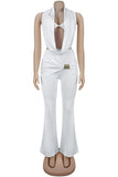 Elegant Wide-Leg Halter Pants Set