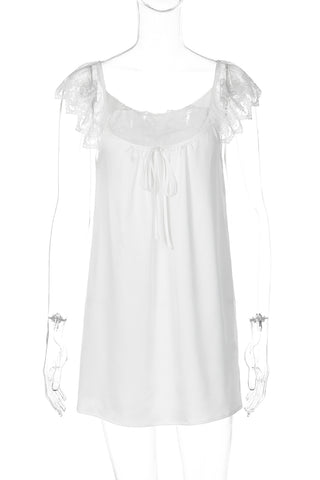 Lace-Trimmed Casual Dress